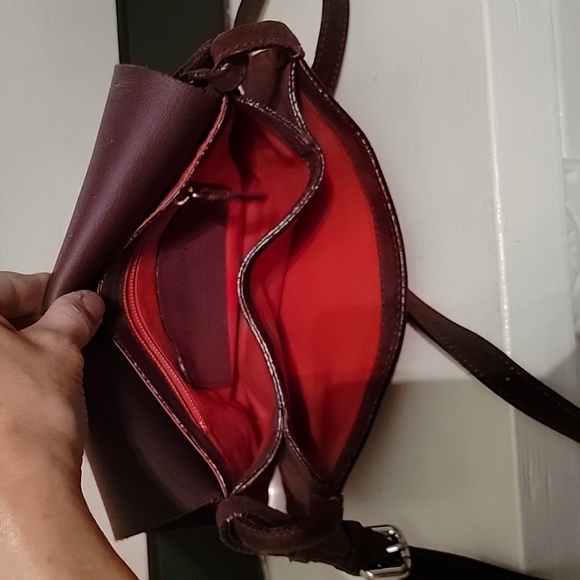 CELINE Lefebure Bordeaux Suede Saddle Bag - Picture 8 of 14